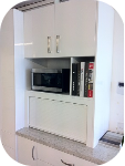 DIY Cabinets with Melamine doors.